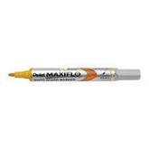 Marcador Maxiflo Para Pizarra Blanca De Punta Media Amarill | Pentel | Pack 12 Unidades